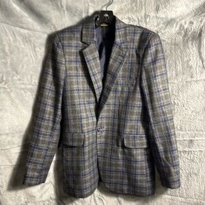 Boys blazer dress jacket Redbug brand.‎ Boys 9-10 years blue gray plaid pockets